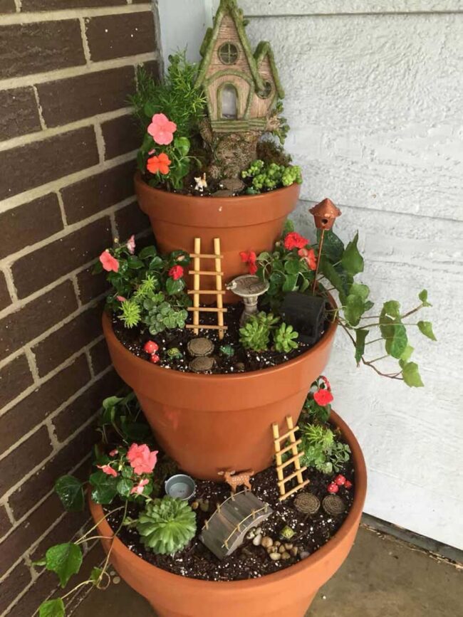 Clay Pot with Cool Decorations