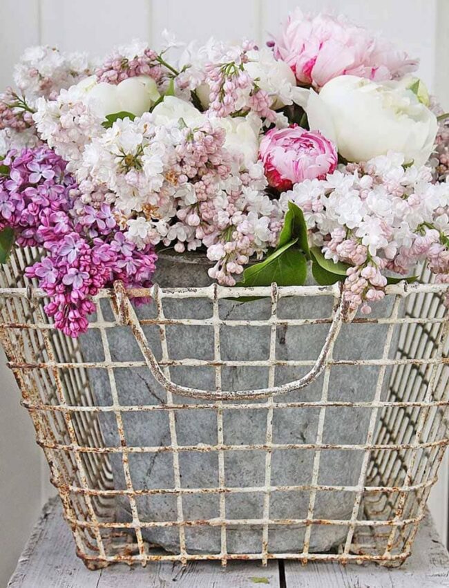 Vintage Metal Basket Boxes